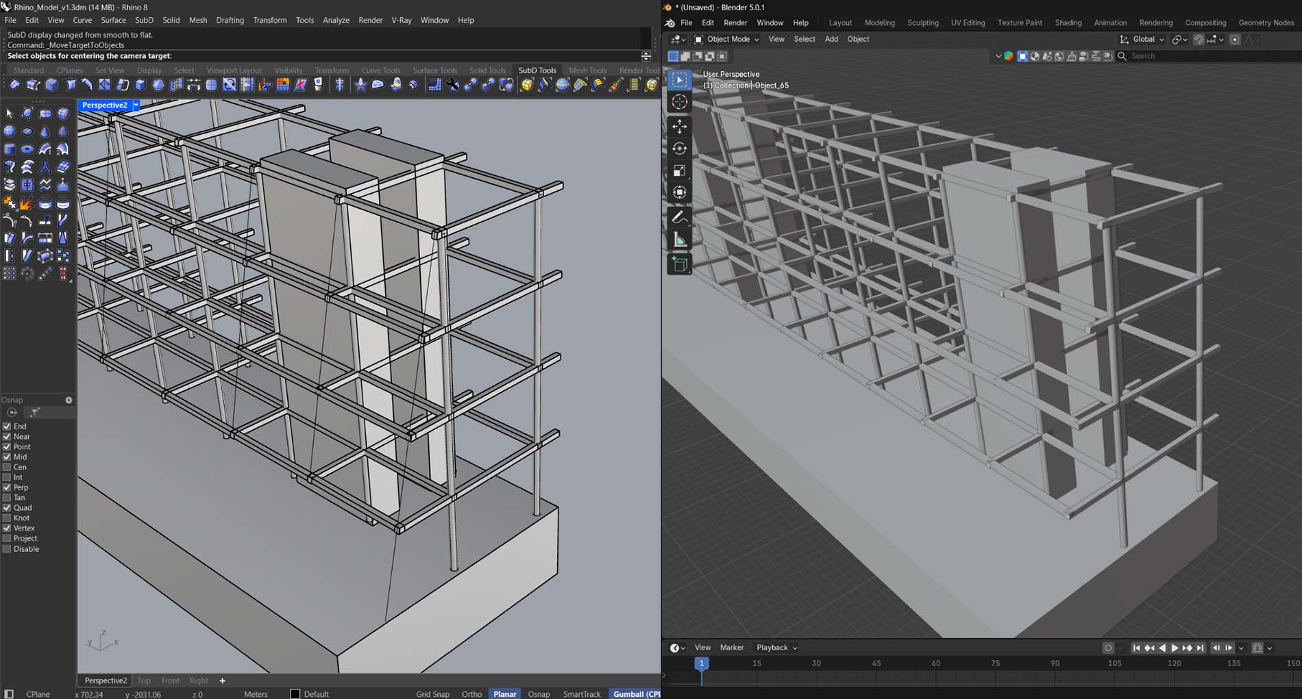 Bridge plugin sending a CAD model into Blender
